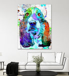 Basset Hound by Daniel Janda on GIANT ART - black digital painting