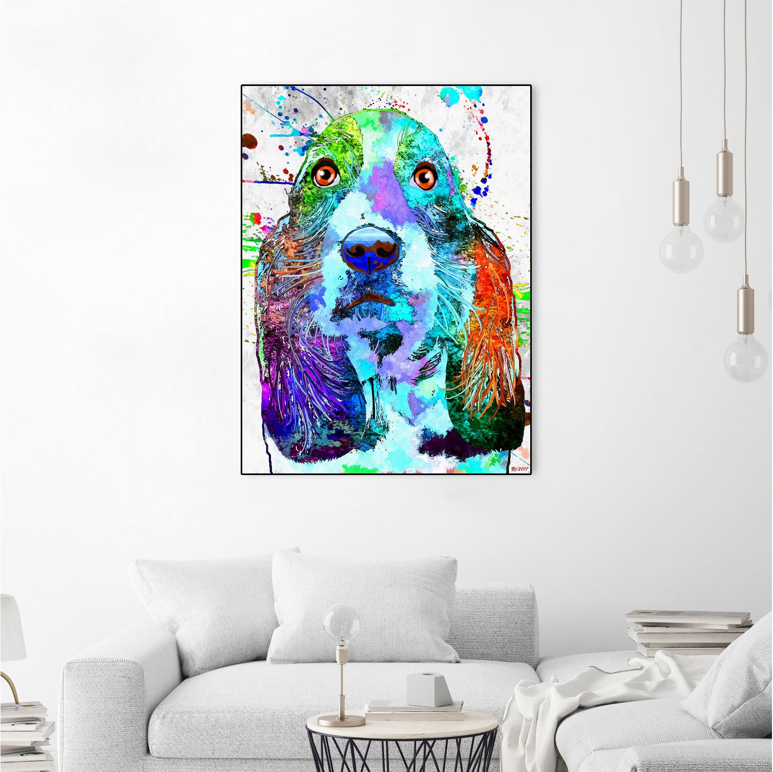 Basset Hound by Daniel Janda on GIANT ART - black digital painting