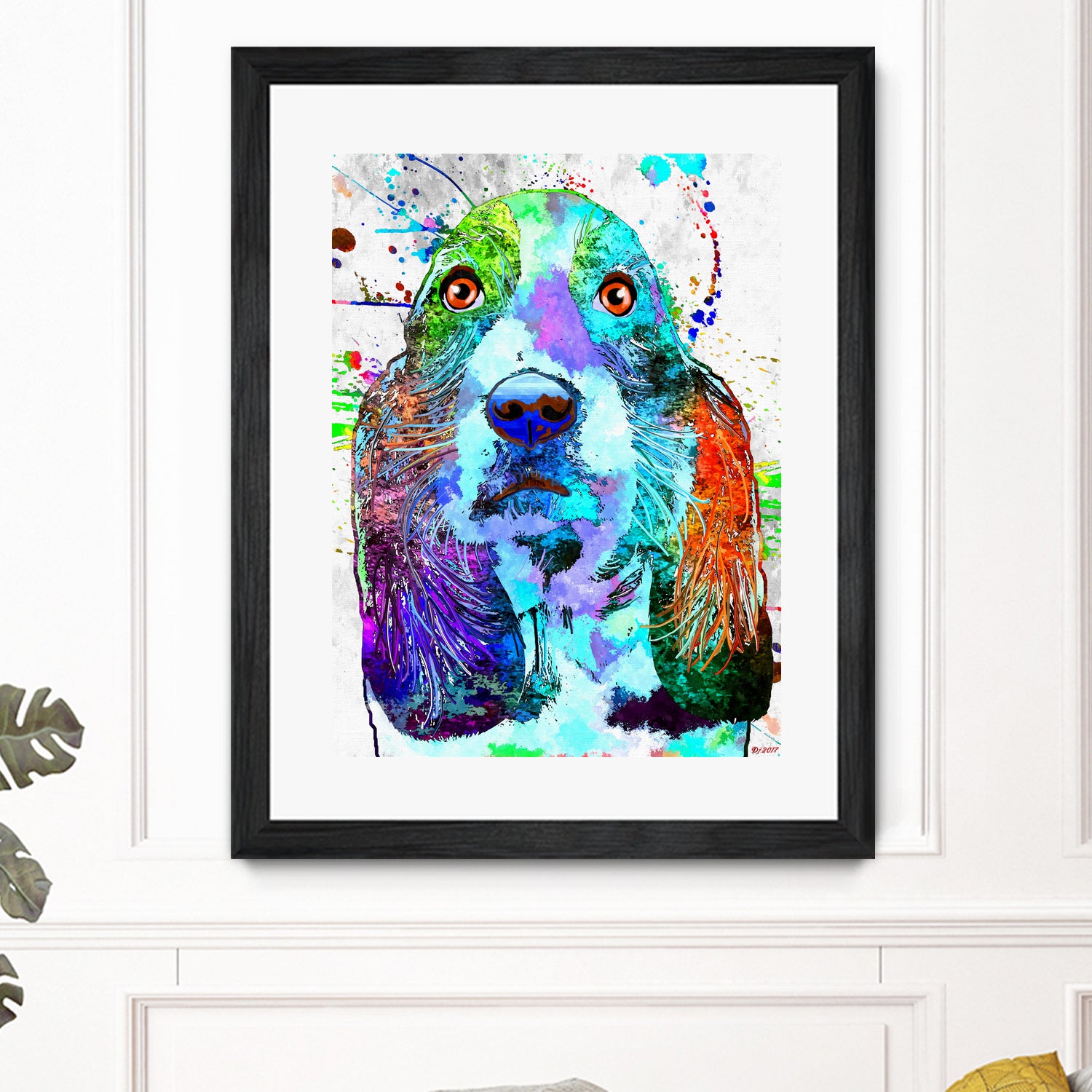 Basset Hound by Daniel Janda on GIANT ART - black digital painting