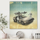 STORMTROOPER IN A DELOREAN II by Vin Zzep on GIANT ART - white digital painting