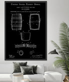 Beer Keg Patent - Black by Finlay McNevin on GIANT ART - black typography