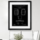 Beer Keg Patent - Black by Finlay McNevin on GIANT ART - black typography