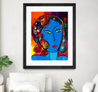 Pop Blue girl by Emmanuel Signorino on GIANT ART - blue digital painting