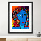 Pop Blue girl by Emmanuel Signorino on GIANT ART - blue digital painting