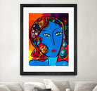 Pop Blue girl by Emmanuel Signorino on GIANT ART - blue digital painting