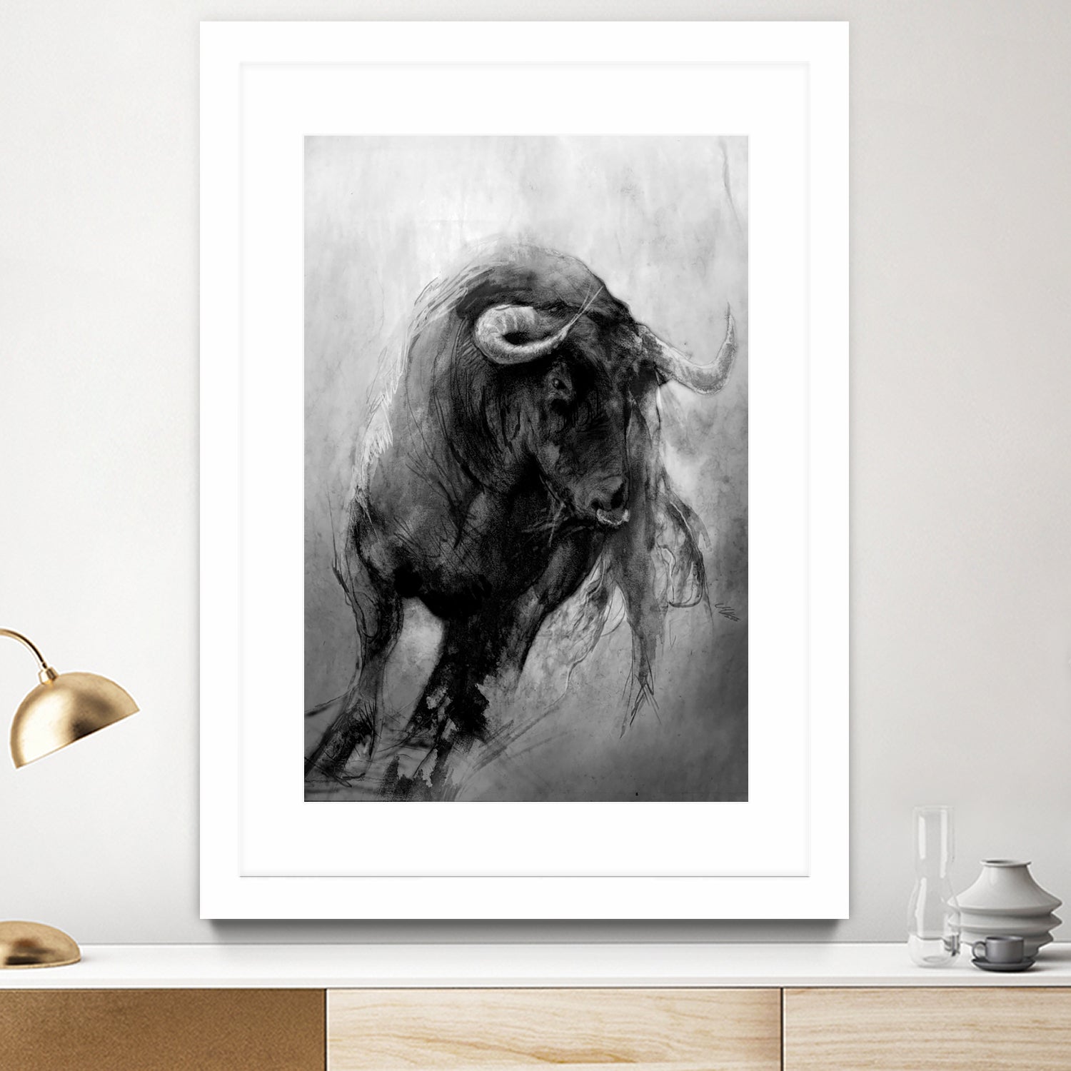 BULL by Mika Koskensalmi on GIANT ART - black digital painting