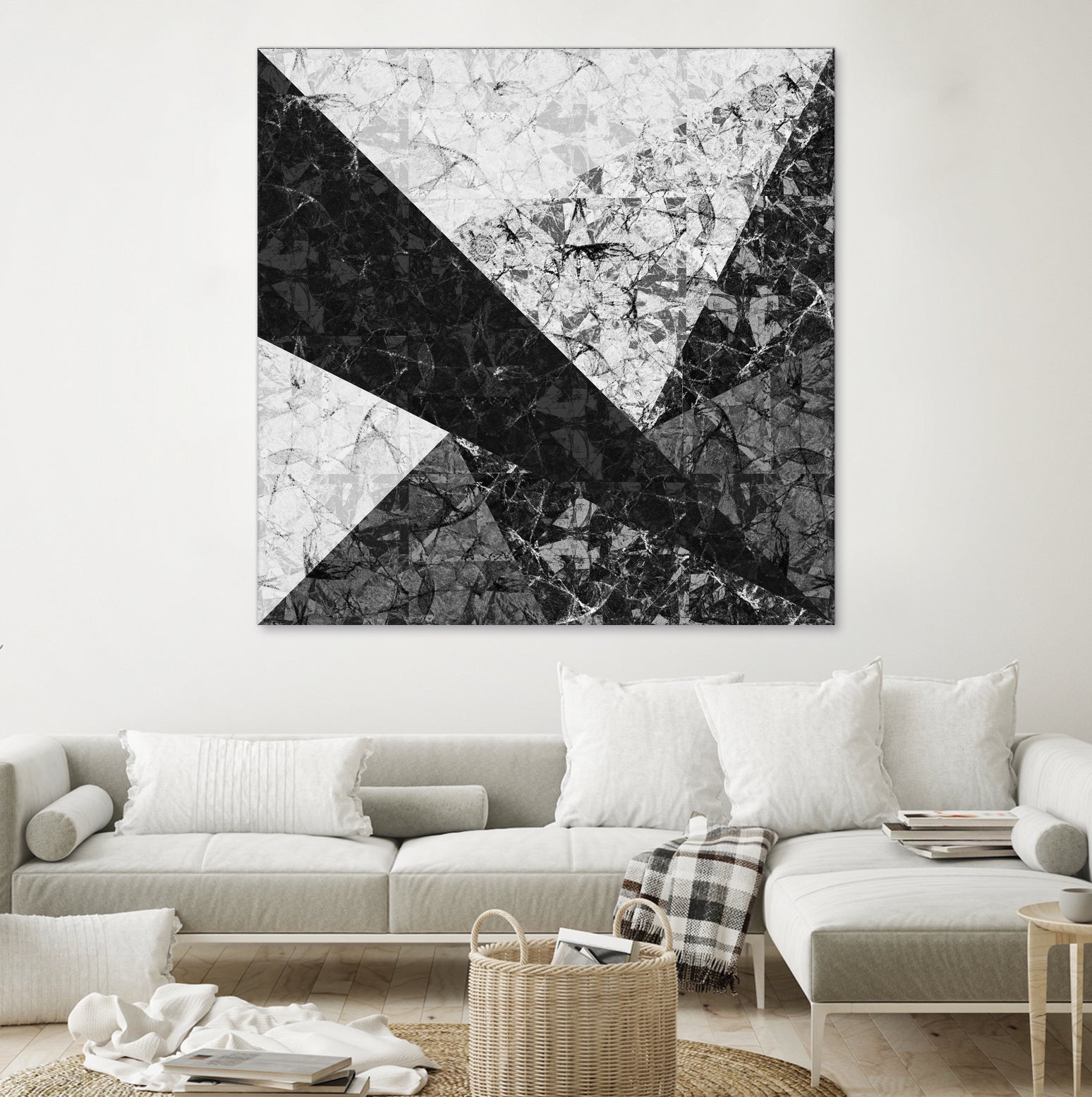 Marble Geometric Background C19 by Ilenia Pagliarini on GIANT ART - black digital drawing