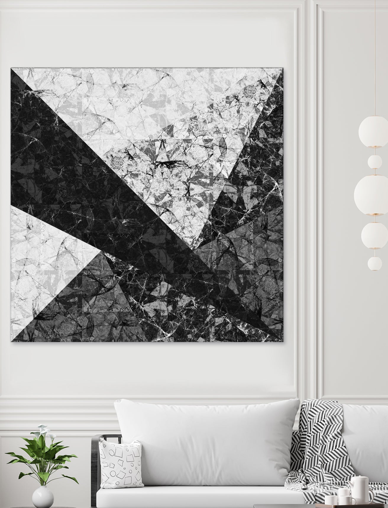 Marble Geometric Background C19 by Ilenia Pagliarini on GIANT ART - black digital drawing