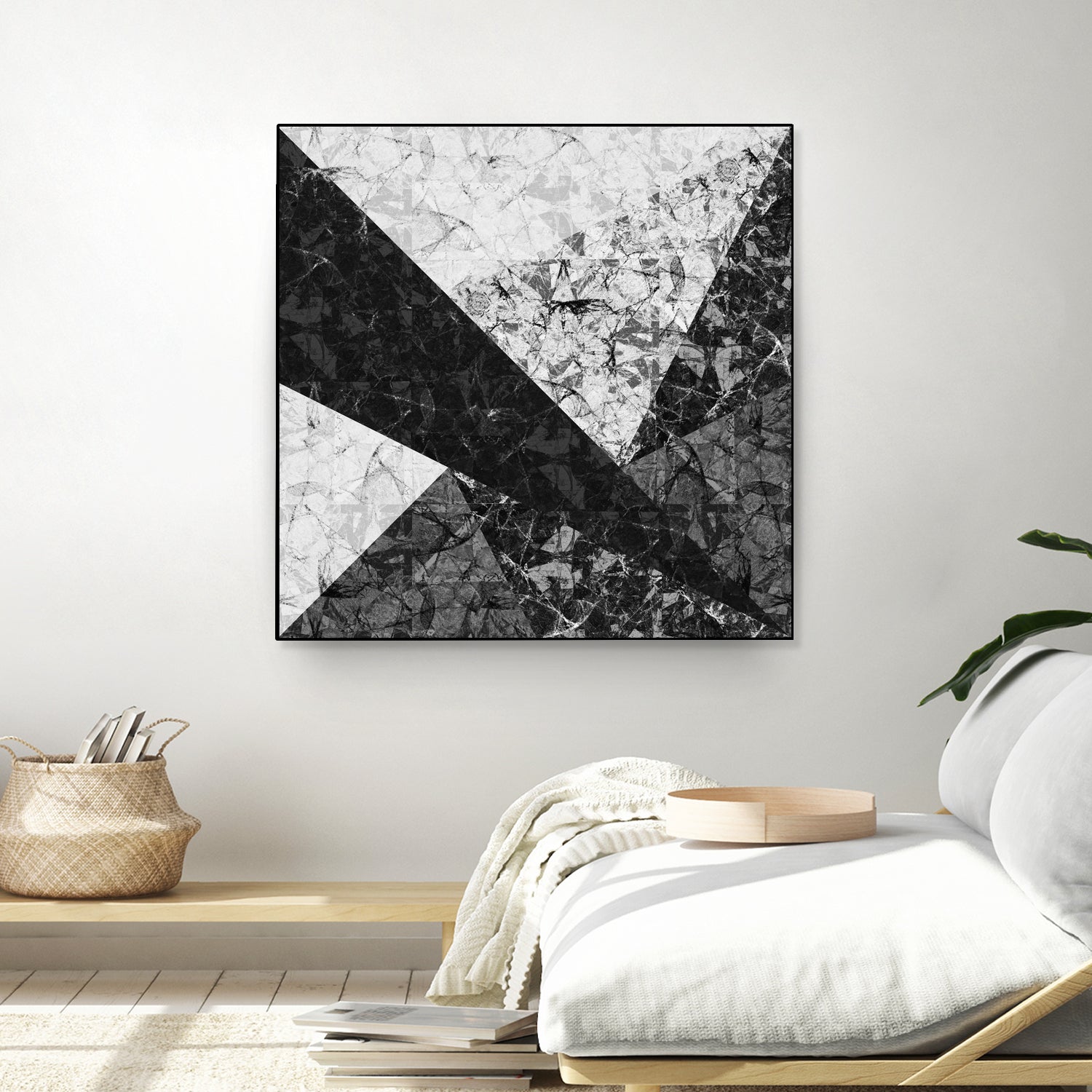 Marble Geometric Background C19 by Ilenia Pagliarini on GIANT ART - black digital drawing