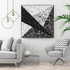 Marble Geometric Background C19 by Ilenia Pagliarini on GIANT ART - black digital drawing