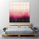 Pink Ombre Triangles by Elisabeth Fredriksson on GIANT ART - pink digital painting