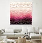 Pink Ombre Triangles by Elisabeth Fredriksson on GIANT ART - pink digital painting