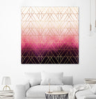 Pink Ombre Triangles by Elisabeth Fredriksson on GIANT ART - pink digital painting