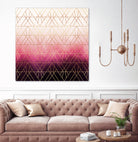 Pink Ombre Triangles by Elisabeth Fredriksson on GIANT ART - pink digital painting