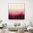 Pink Ombre Triangles by Elisabeth Fredriksson on GIANT ART - pink digital painting