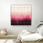 Pink Ombre Triangles by Elisabeth Fredriksson on GIANT ART - pink digital painting