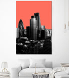 London Black and White by Laura Turner on GIANT ART - red digital painting