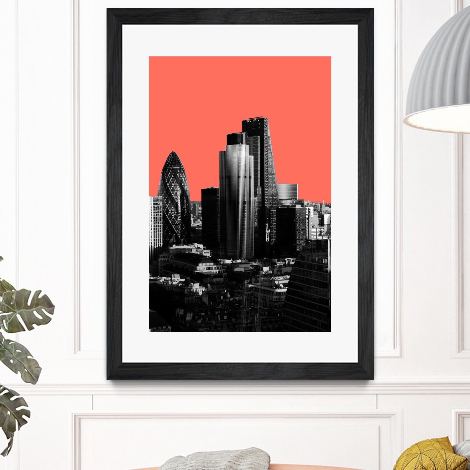 London Black and White by Laura Turner on GIANT ART - red digital painting