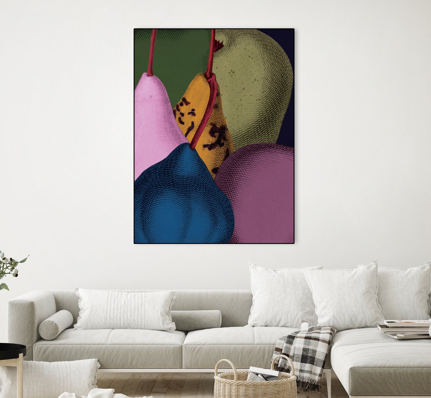 Modern Still life - Pears by Marlies Niemeijer on GIANT ART - blue mixed media