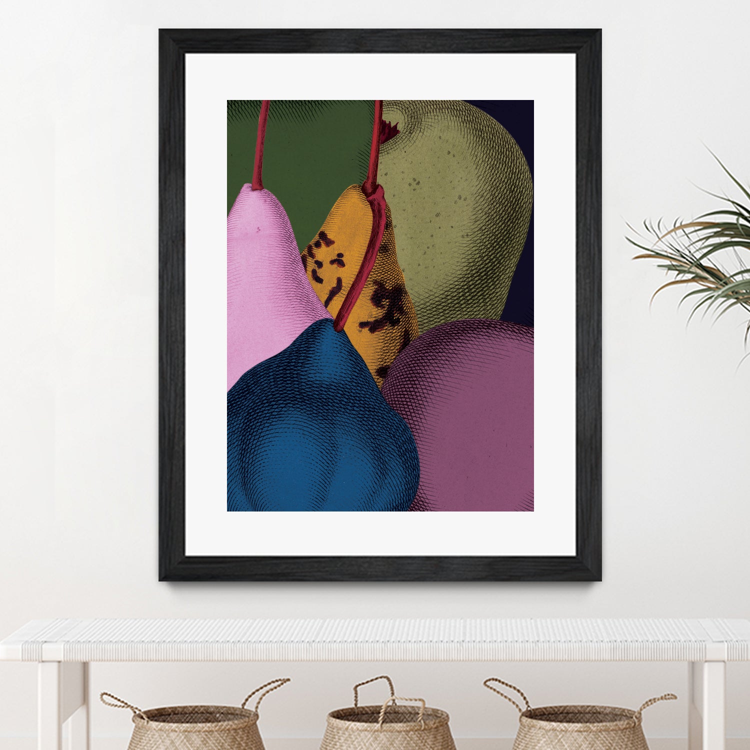 Modern Still life - Pears by Marlies Niemeijer on GIANT ART - blue mixed media