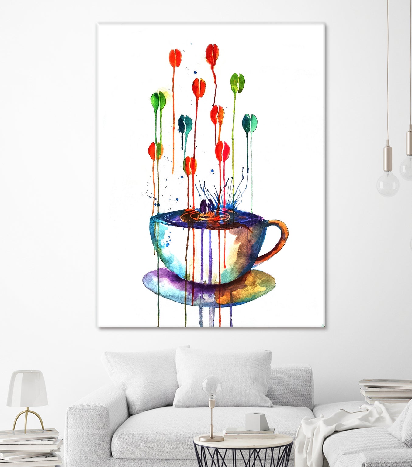 Coffee Splash by Emma Kaufmann on GIANT ART - fuchsia mixed media