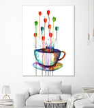 Coffee Splash by Emma Kaufmann on GIANT ART - fuchsia mixed media