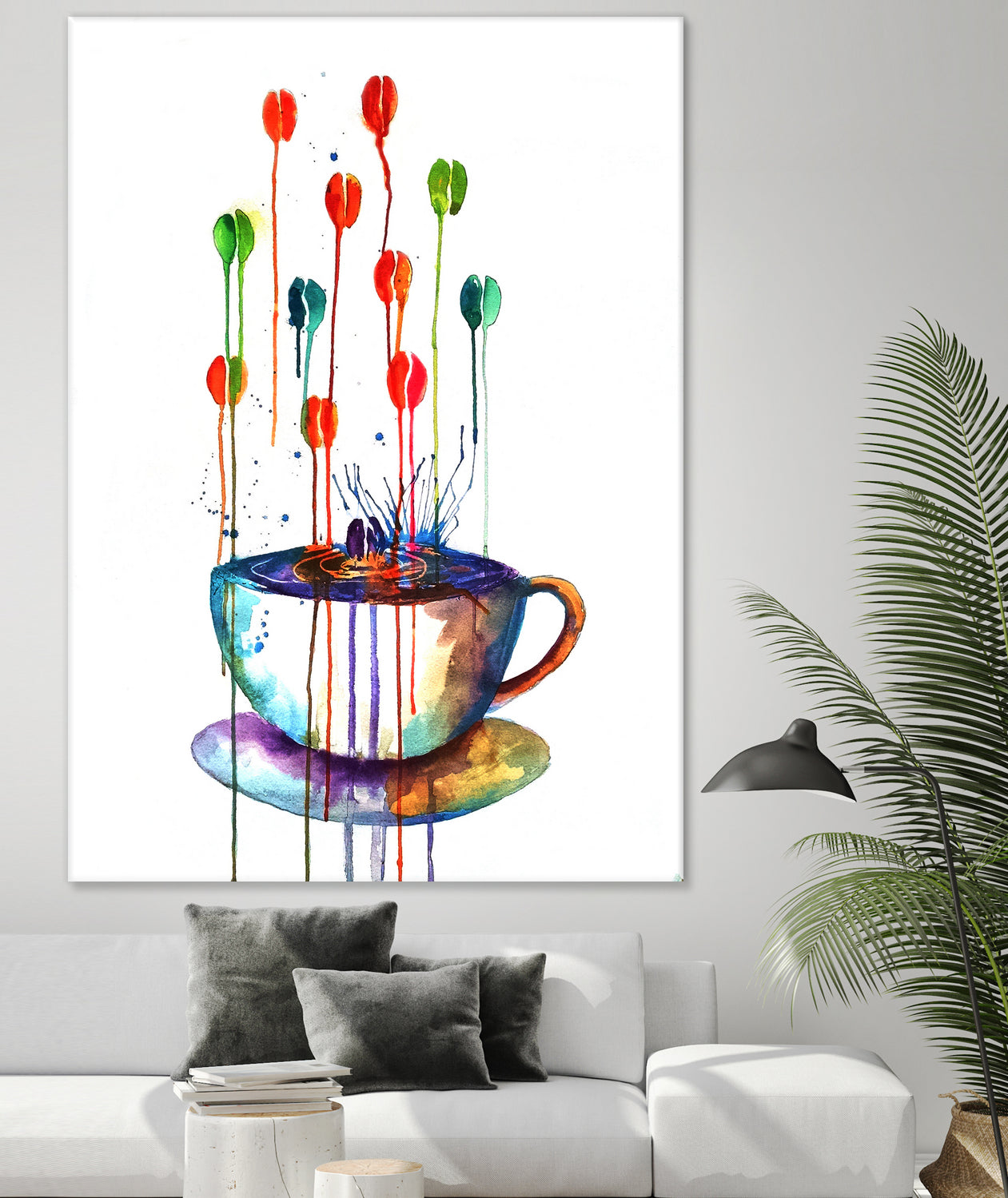 Coffee Splash by Emma Kaufmann on GIANT ART - fuchsia mixed media