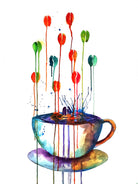 Coffee Splash by Emma Kaufmann on GIANT ART - fuchsia mixed media