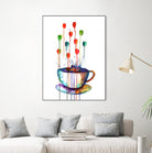 Coffee Splash by Emma Kaufmann on GIANT ART - fuchsia mixed media