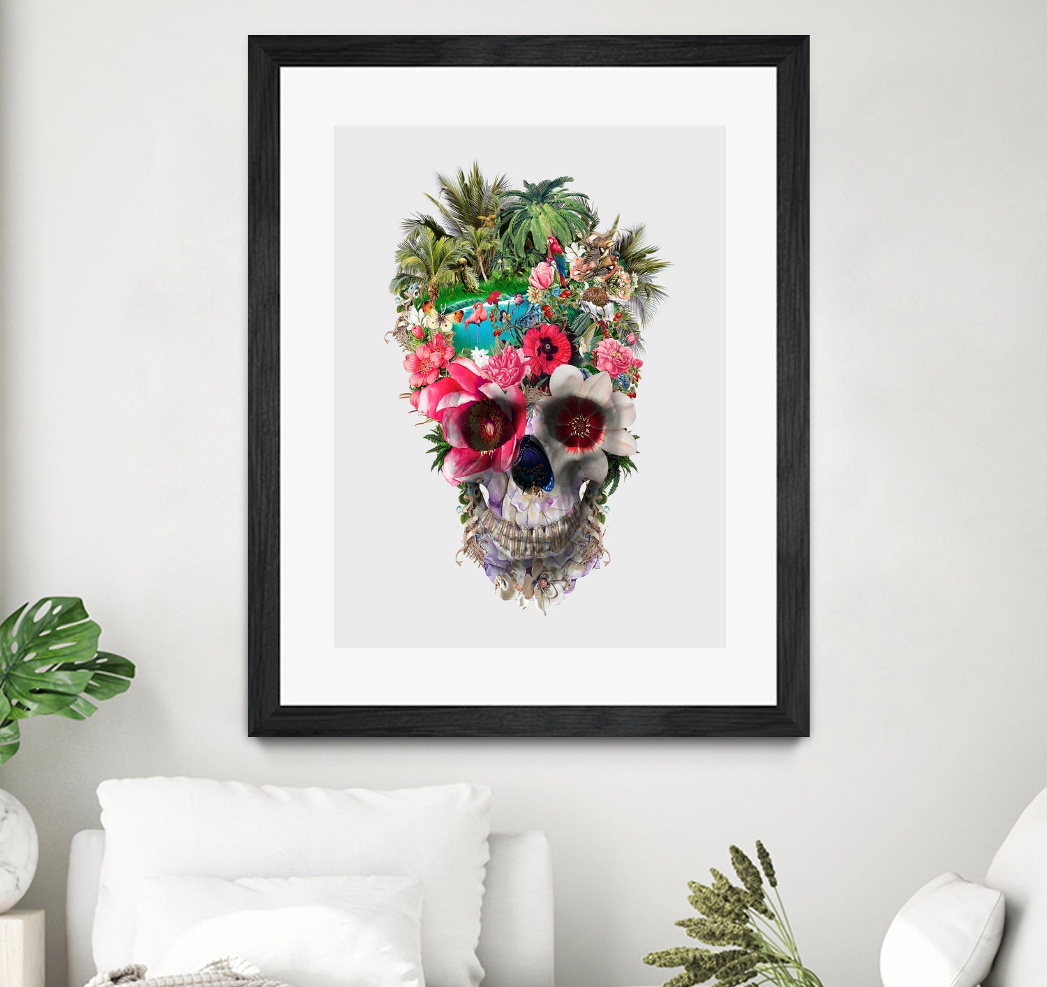 Summer Skull IV by RIZA PEKER on GIANT ART - orange digital painting