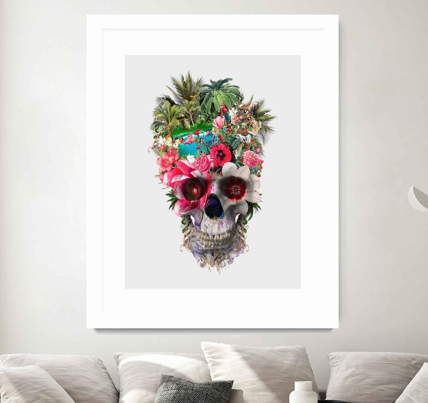 Summer Skull IV by RIZA PEKER on GIANT ART - orange digital painting