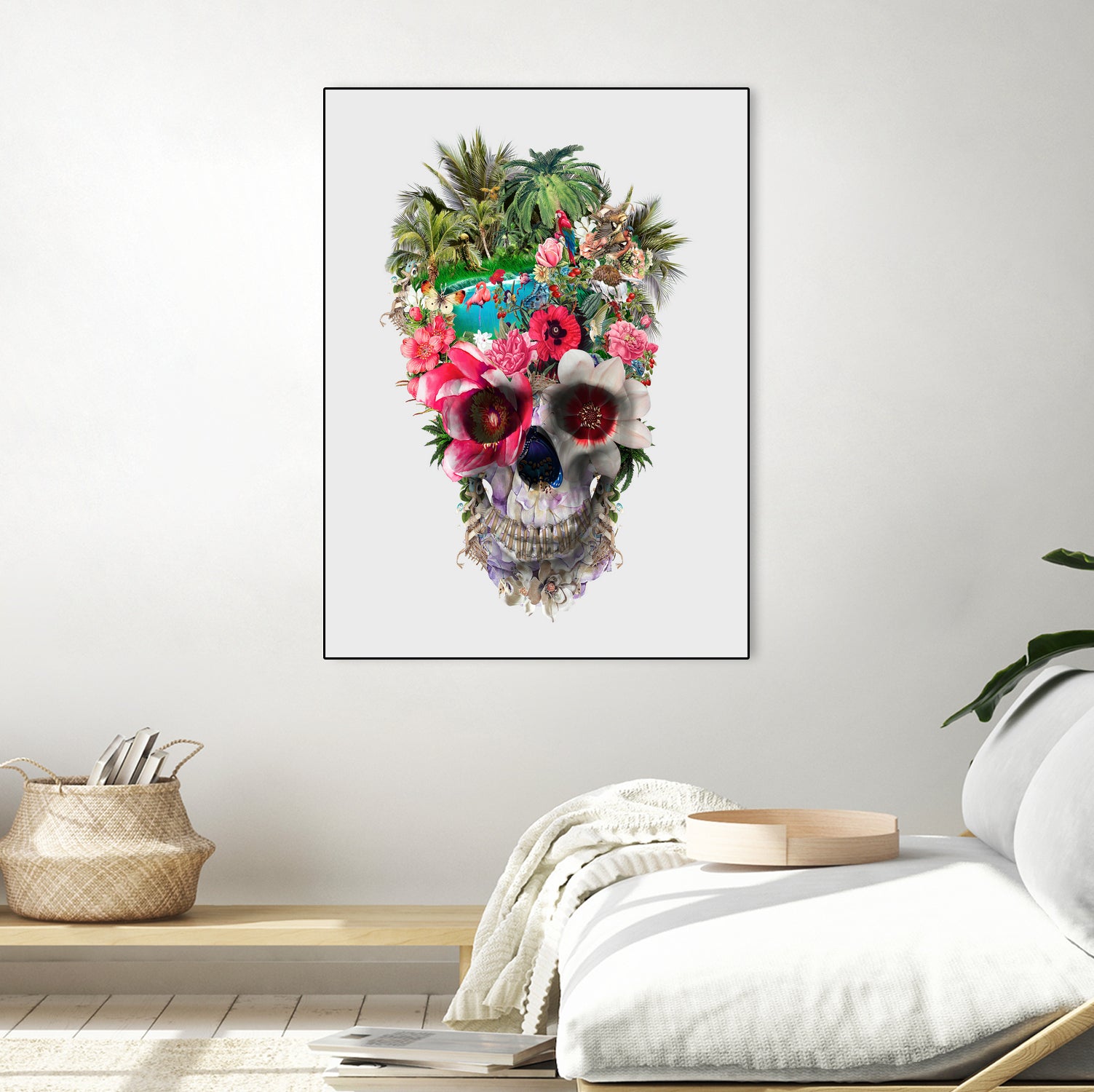 Summer Skull IV by RIZA PEKER on GIANT ART - orange digital painting