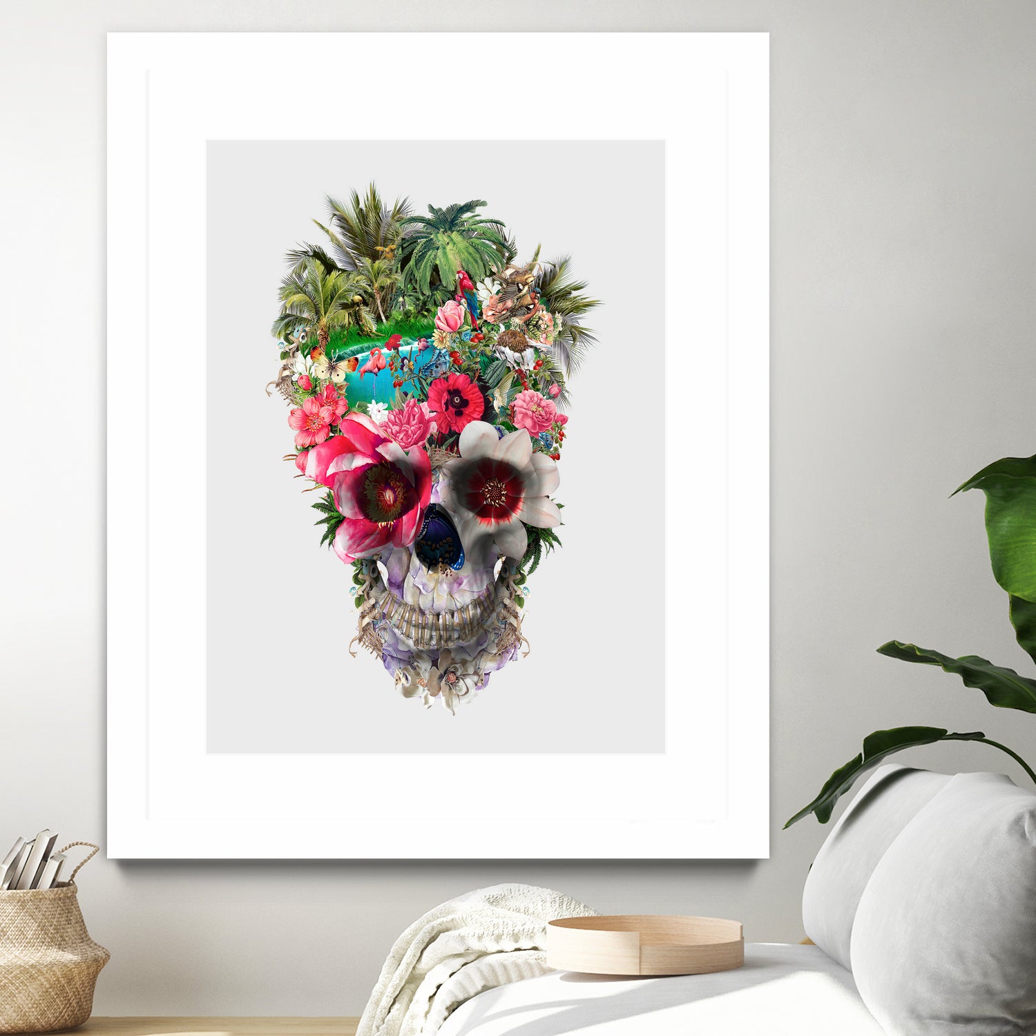 Summer Skull IV by RIZA PEKER on GIANT ART - orange digital painting