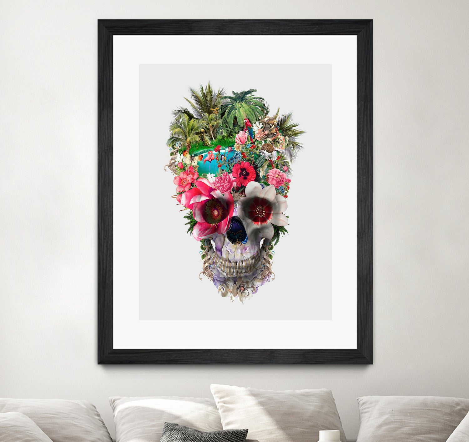 Summer Skull IV by RIZA PEKER on GIANT ART - orange digital painting