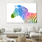 Zebra | Rainbow Series | Pop Art by William Cuccio on GIANT ART - white digital painting