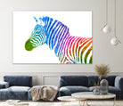 Zebra | Rainbow Series | Pop Art by William Cuccio on GIANT ART - white digital painting