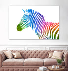 Zebra | Rainbow Series | Pop Art by William Cuccio on GIANT ART - white digital painting