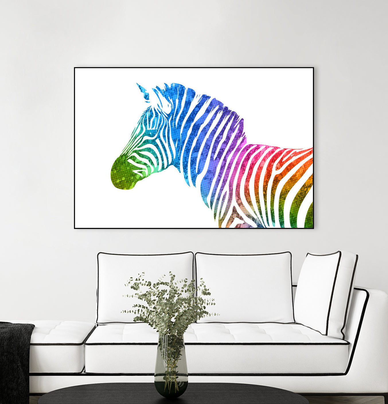 Zebra | Rainbow Series | Pop Art by William Cuccio on GIANT ART - white digital painting