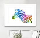 Zebra | Rainbow Series | Pop Art by William Cuccio on GIANT ART - white digital painting