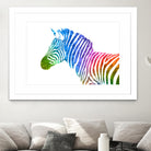 Zebra | Rainbow Series | Pop Art by William Cuccio on GIANT ART - white digital painting