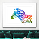 Zebra | Rainbow Series | Pop Art by William Cuccio on GIANT ART - white digital painting