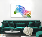 Zebra | Rainbow Series | Pop Art by William Cuccio on GIANT ART - white digital painting