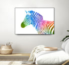 Zebra | Rainbow Series | Pop Art by William Cuccio on GIANT ART - white digital painting