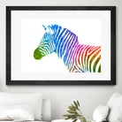 Zebra | Rainbow Series | Pop Art by William Cuccio on GIANT ART - white digital painting