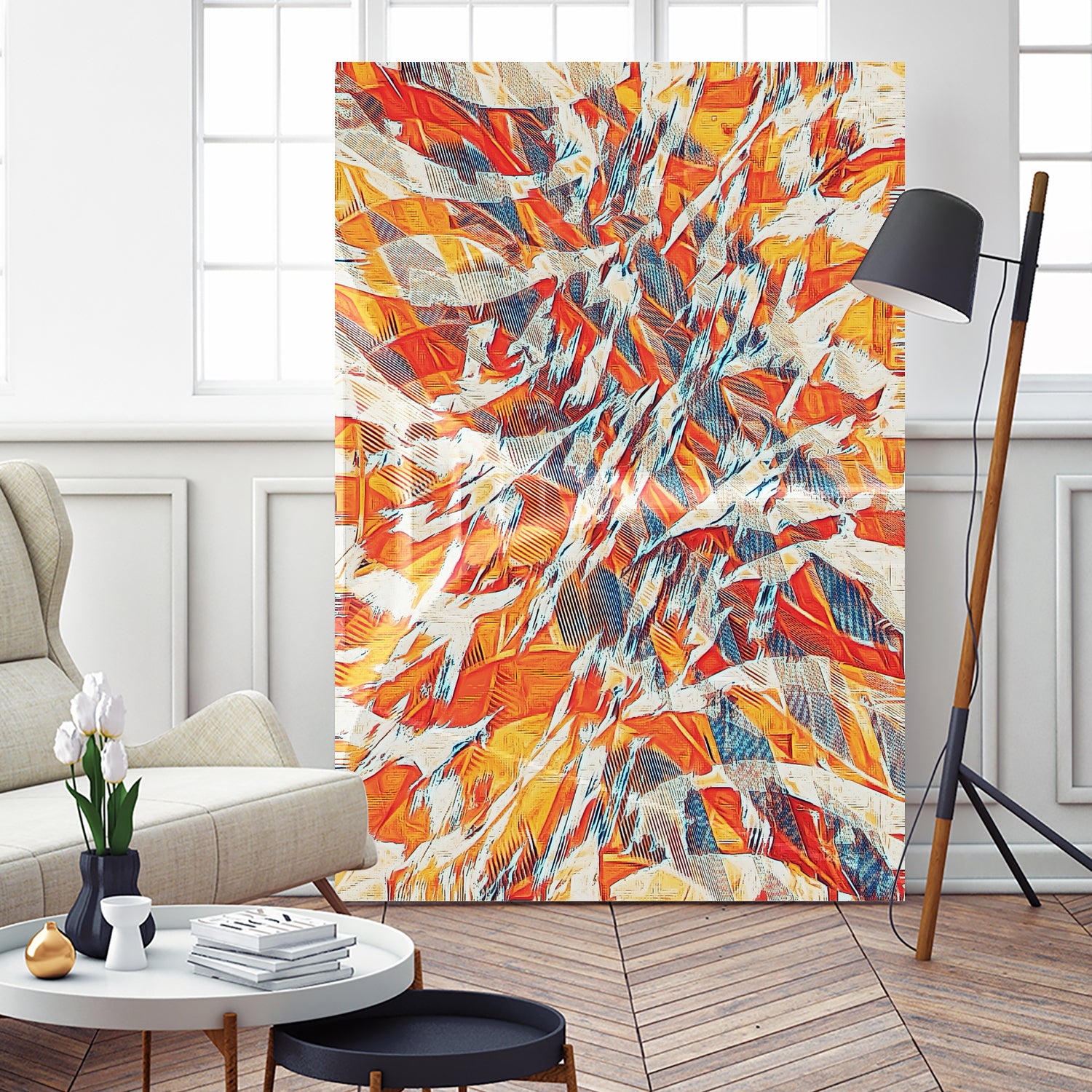 Shredded Flow by Randy Witte on GIANT ART - orange digital painting