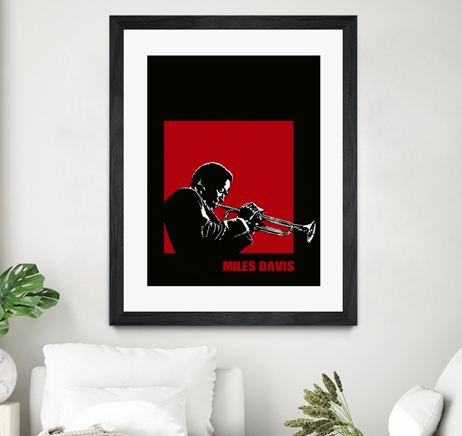 MILES / DAVIS [A Kind of Red][by felixx / 2016] by Aeffe Felis on GIANT ART - black vector illustration