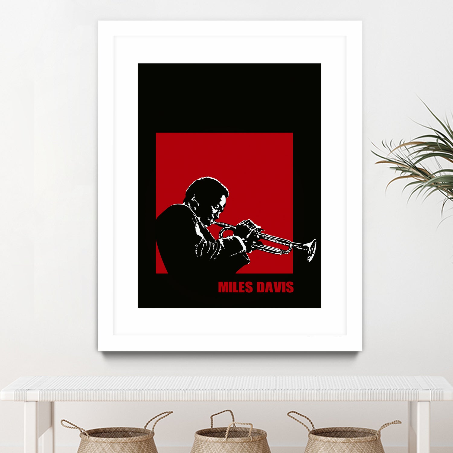 MILES / DAVIS [A Kind of Red][by felixx / 2016] by Aeffe Felis on GIANT ART - black vector illustration