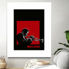 MILES / DAVIS [A Kind of Red][by felixx / 2016] by Aeffe Felis on GIANT ART - black vector illustration