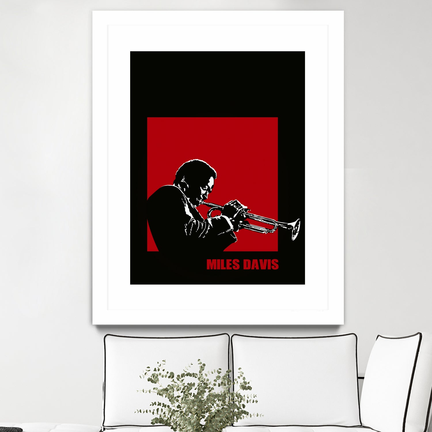 MILES / DAVIS [A Kind of Red][by felixx / 2016] by Aeffe Felis on GIANT ART - black vector illustration