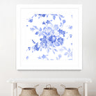 Blue Flowers - Floral Pattern Art by salome mikaberidze on GIANT ART - blue digital drawing